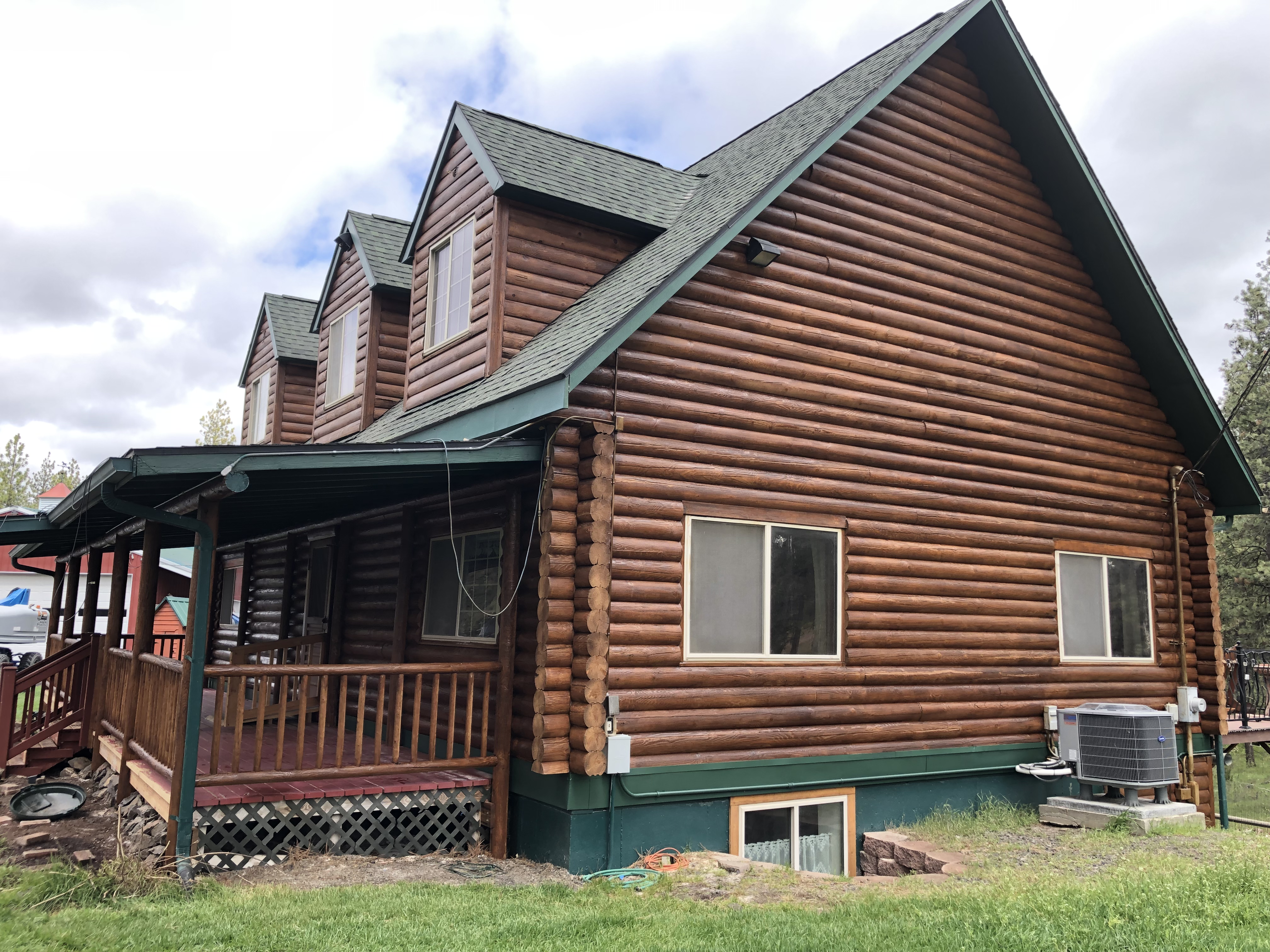 Log home after restoration Medical Lake